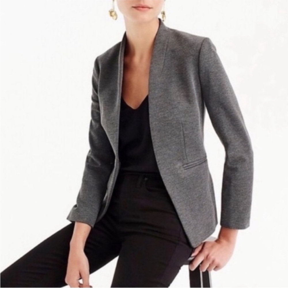 J.Crew 365 Going Out Blazer Sz 12 Stretch Twill Jacket Casual Work Career Preppy